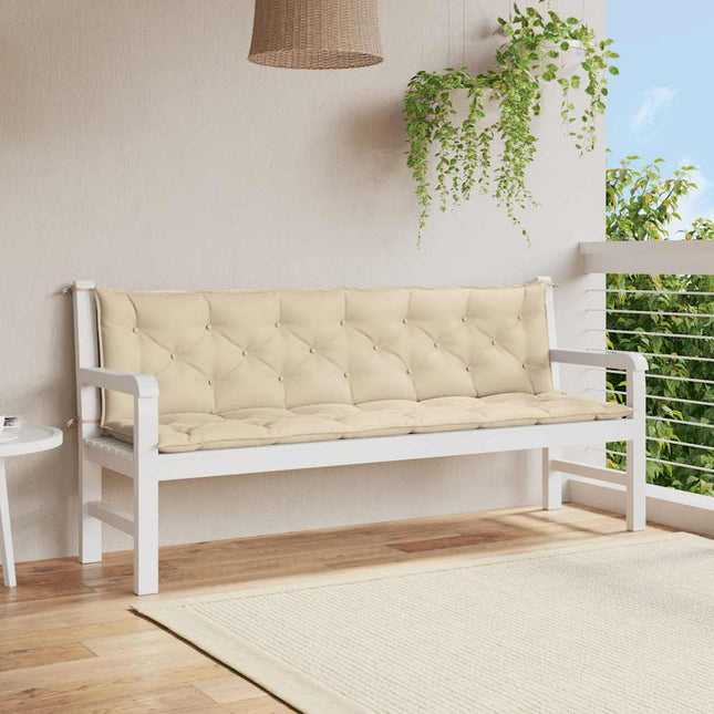 hynde til havebænk 200x(50+50)x7 cm oxfordstof beige