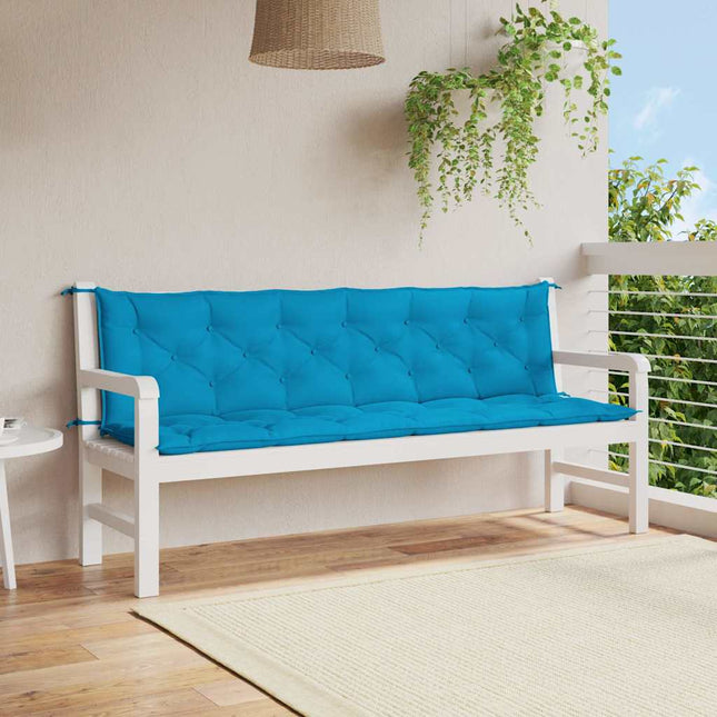 hynde til havebænk 200x(50+50)x7 cm oxfordstof lyseblå