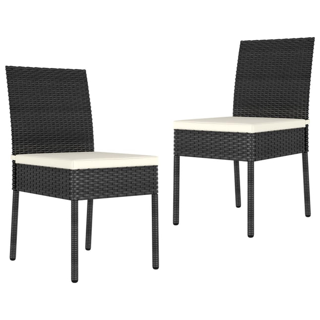 havestole 2 stk. polyrattan sort