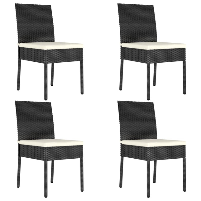 havestole 4 stk. polyrattan sort
