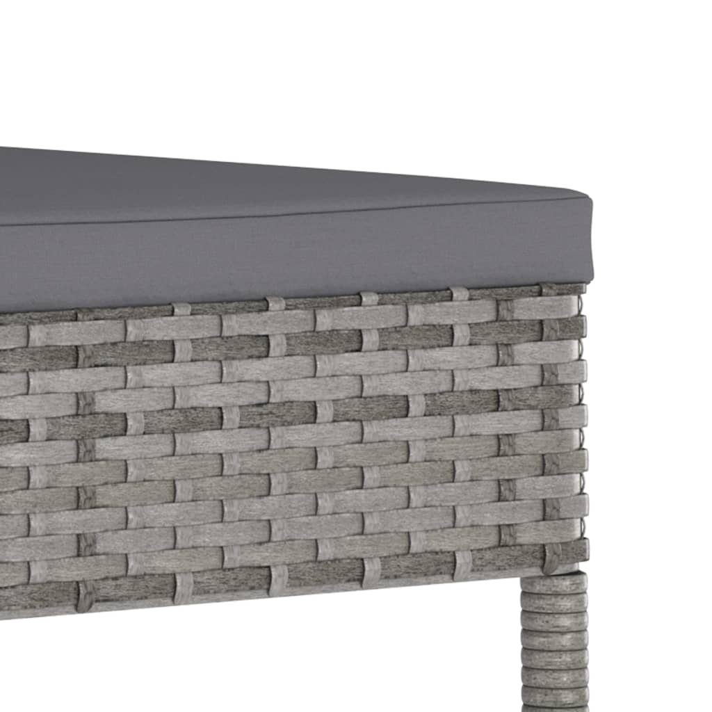 havestole 4 stk. polyrattan grå