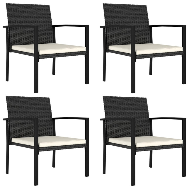 havestole 4 stk. polyrattan sort