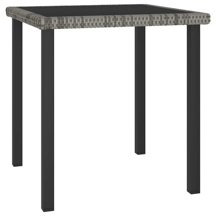 havebord 70x70x73 cm polyrattan grå