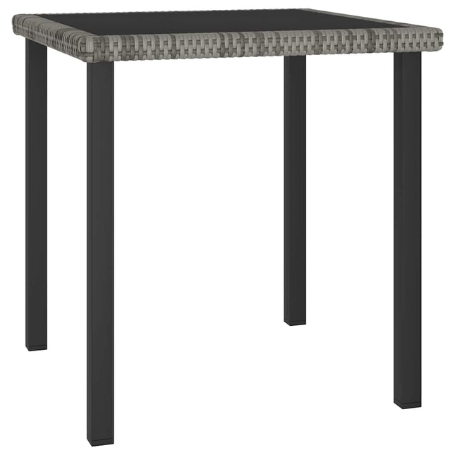 havebord 70x70x73 cm polyrattan grå