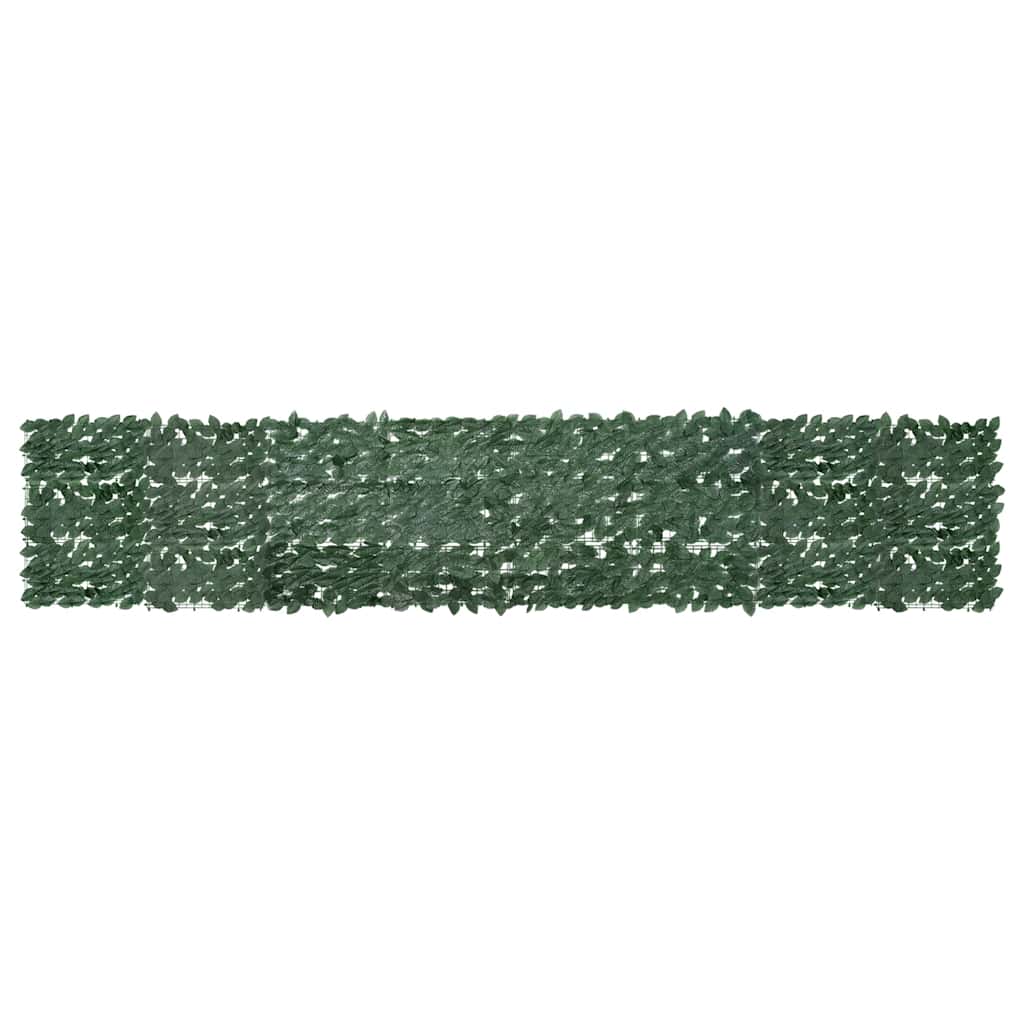 altanafskærmning 400x75 cm mørkegrønne blade billede