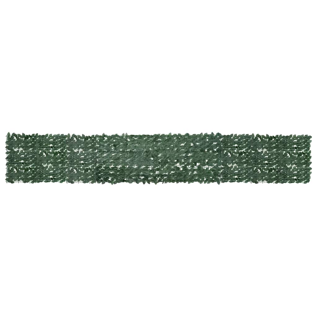 altanafskærmning 500x75 cm mørkegrønne blade billede