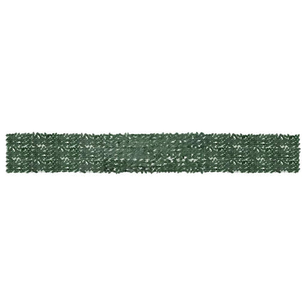 altanafskærmning 600x75 cm mørkegrønne blade