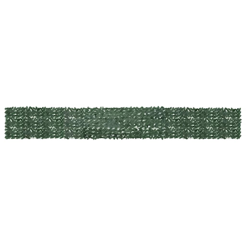 altanafskærmning 600x75 cm mørkegrønne blade billede