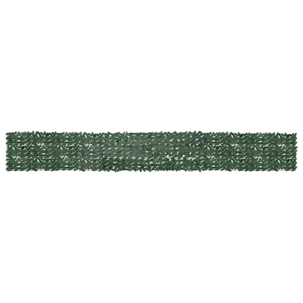 vidaXL altanafskærmning 600x75 cm mørkegrønne blade