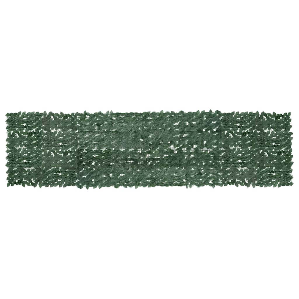 altanafskærmning 400x100 cm mørkegrønne blade billede