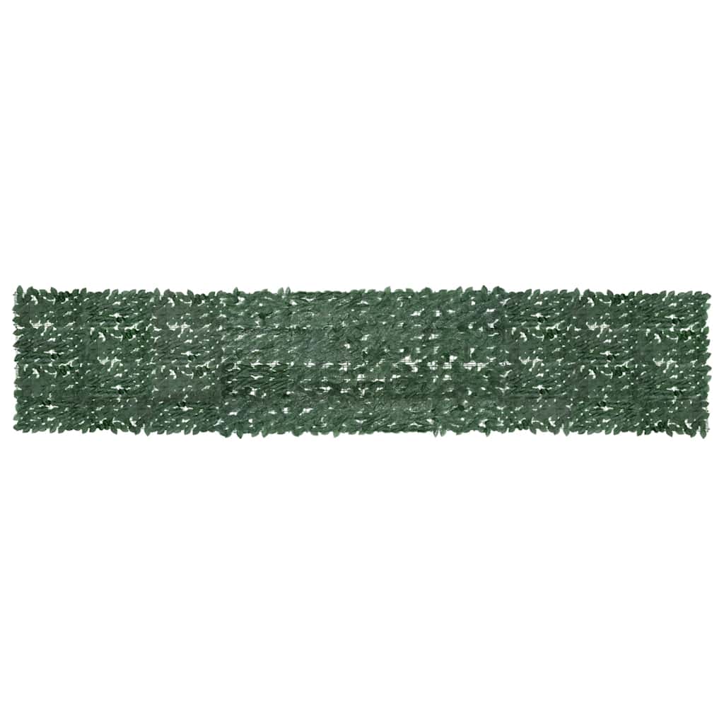 altanafskærmning 500x100 cm mørkegrønne blade billede