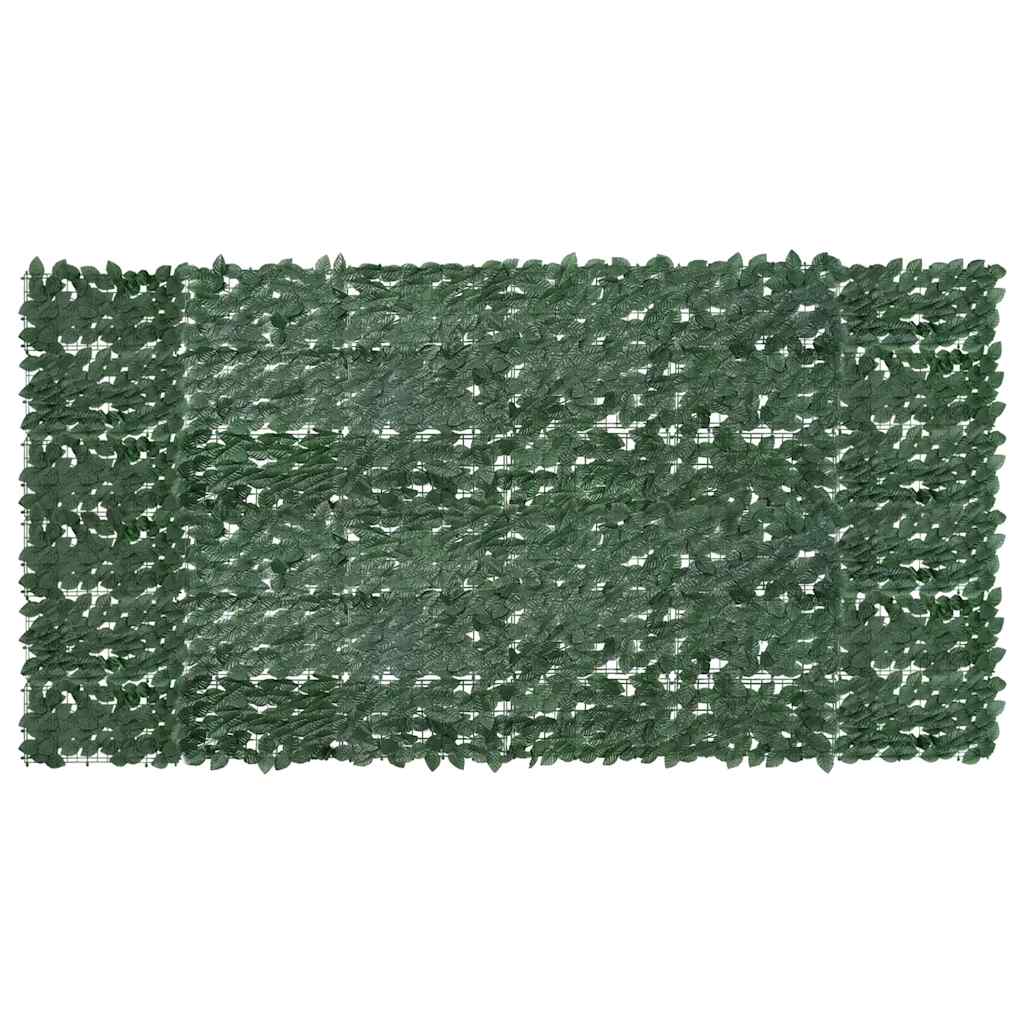 altanafskærmning 300x150 cm mørkegrønne blade billede