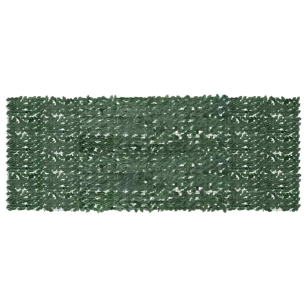 altanafskærmning 400x150 cm mørkegrønne blade billede