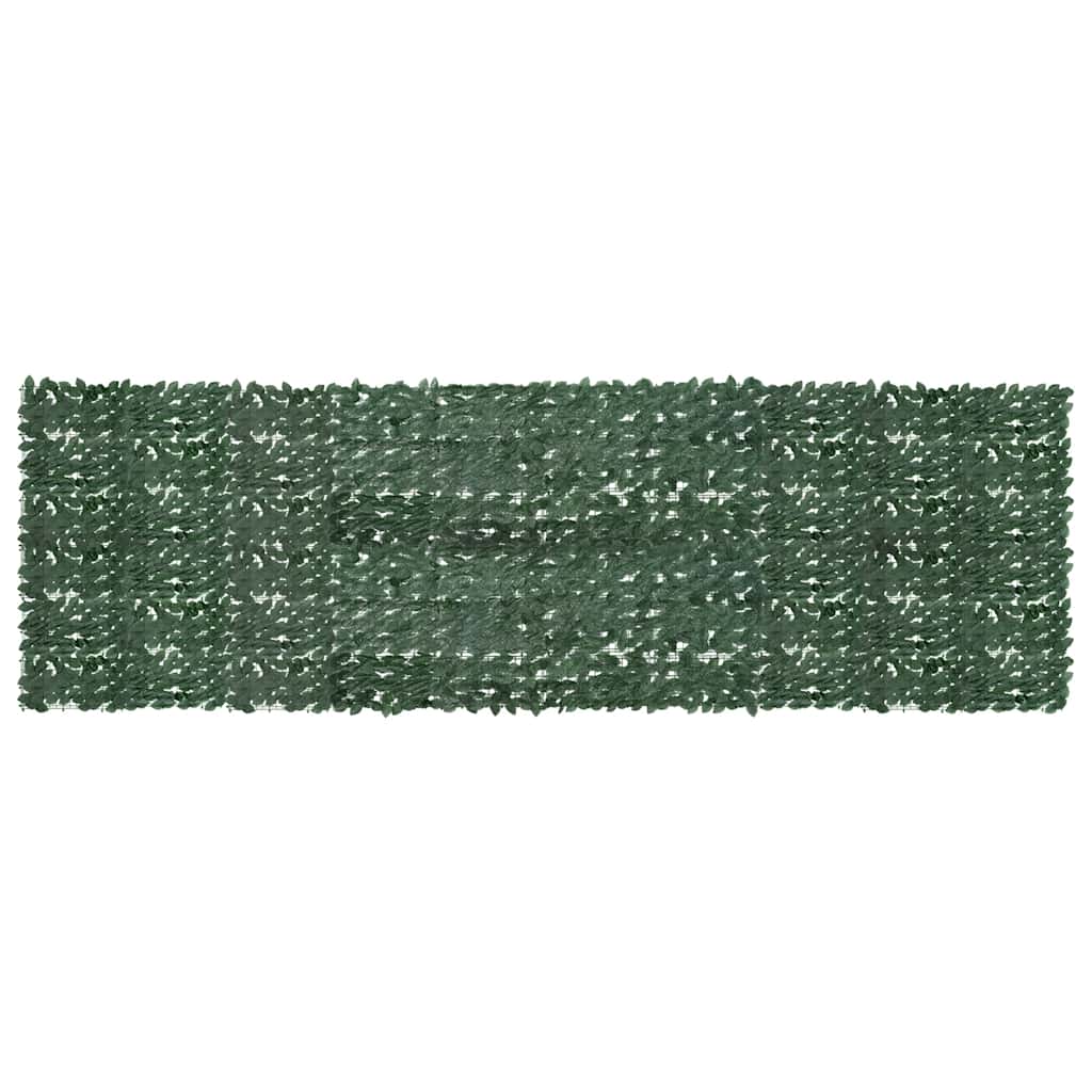 altanafskærmning 500x150 cm mørkegrønne blade billede
