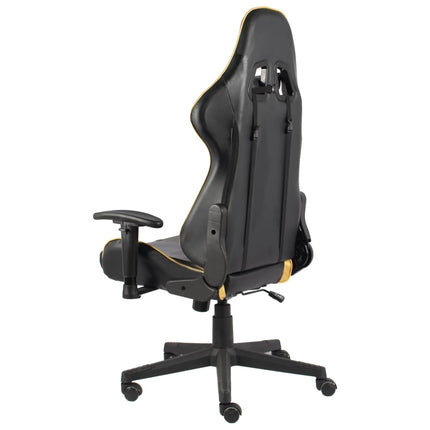 drejelig gamingstol PVC guldfarvet