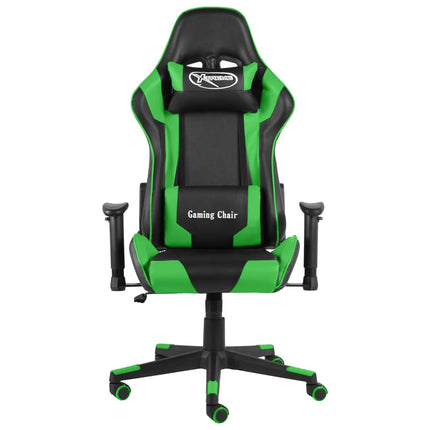 drejelig gamingstol PVC grøn