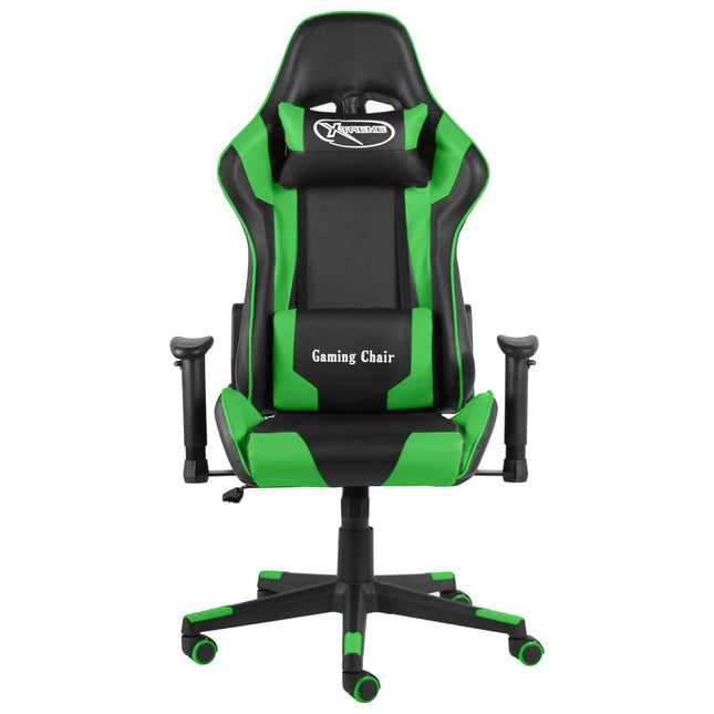 drejelig gamingstol PVC grøn