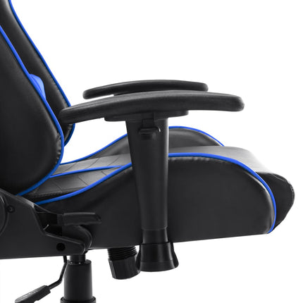gamingstol kunstlæder sort og blå