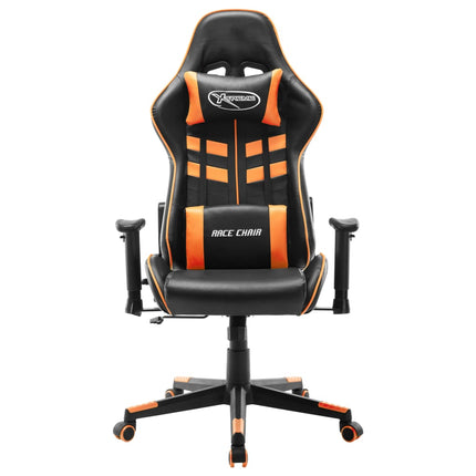 gamingstol kunstlæder sort og orange
