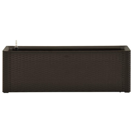 højbed med automatisk vandingssystem 100x43x33 cm mokkafarvet