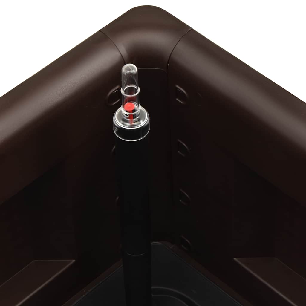 højbed med automatisk vandingssystem 100x43x33 cm mokkafarvet