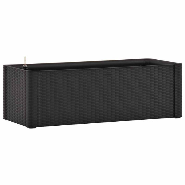 højbed med automatisk vandingssystem 100x43x33 cm antracitgrå