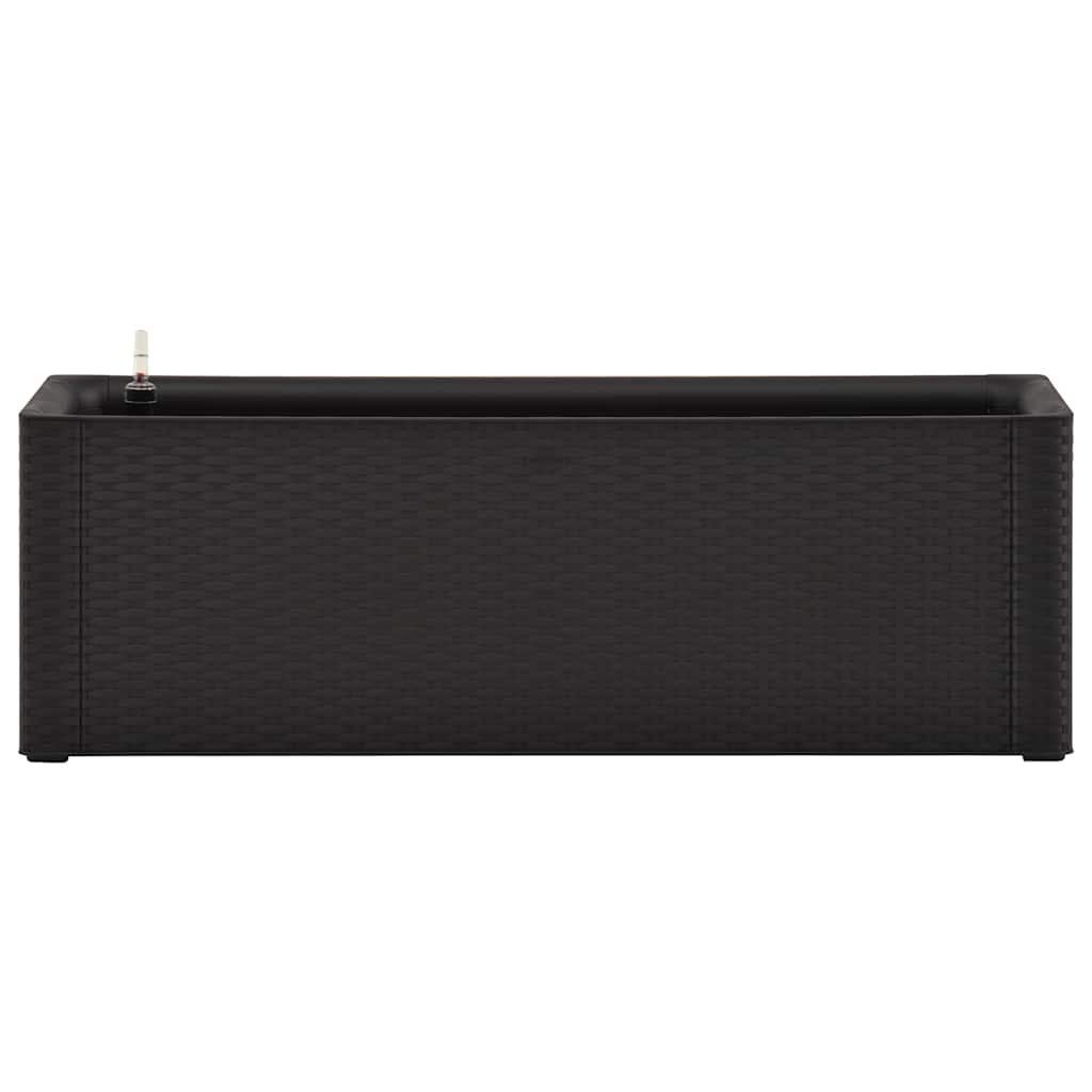 højbed med automatisk vandingssystem 100x43x33 cm antracitgrå