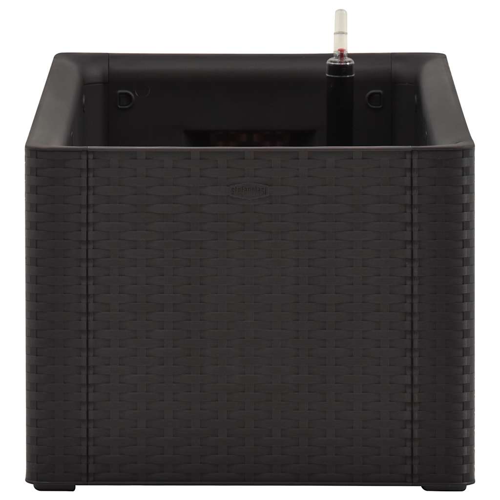 højbed med automatisk vandingssystem 100x43x33 cm antracitgrå