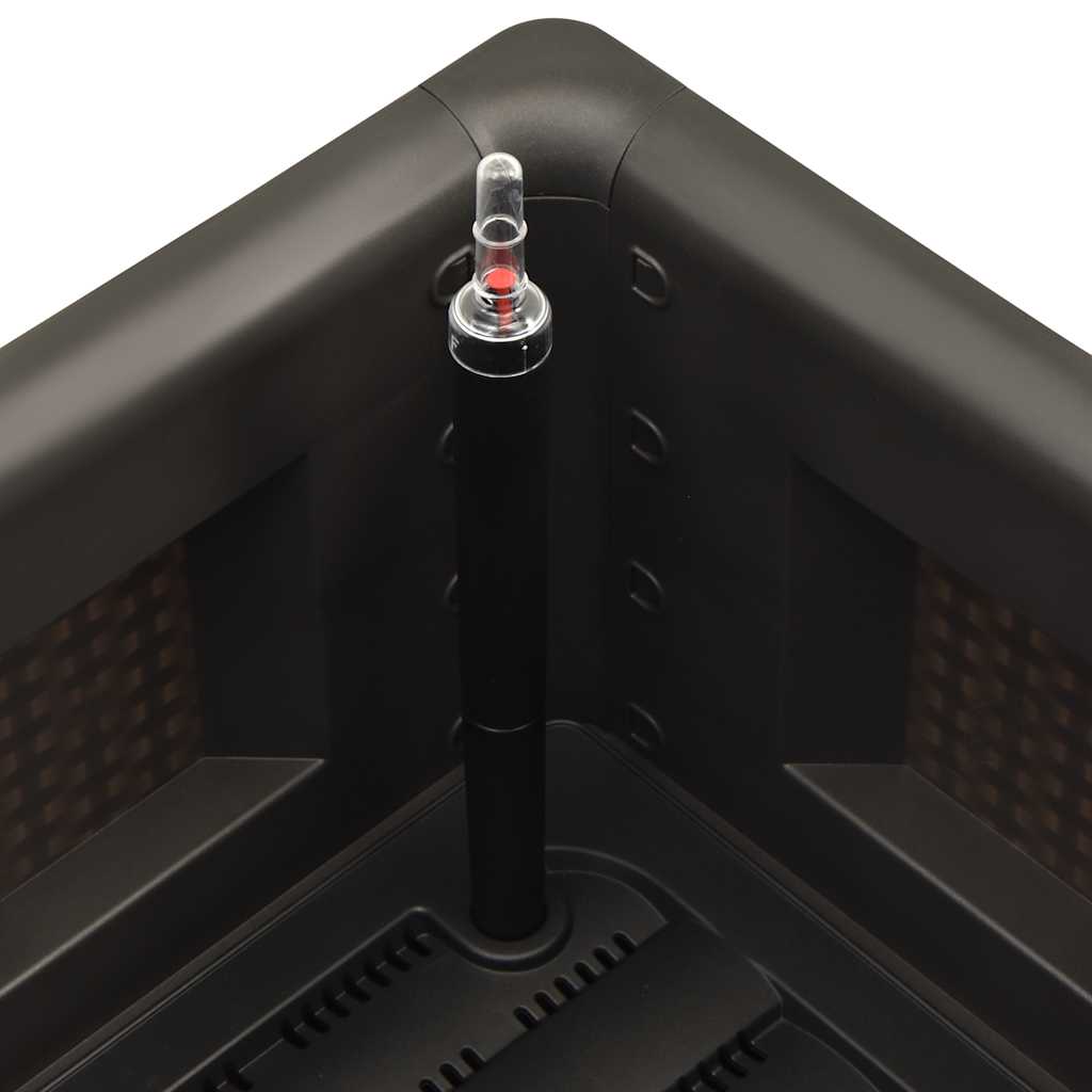 højbed med automatisk vandingssystem 100x43x33 cm antracitgrå