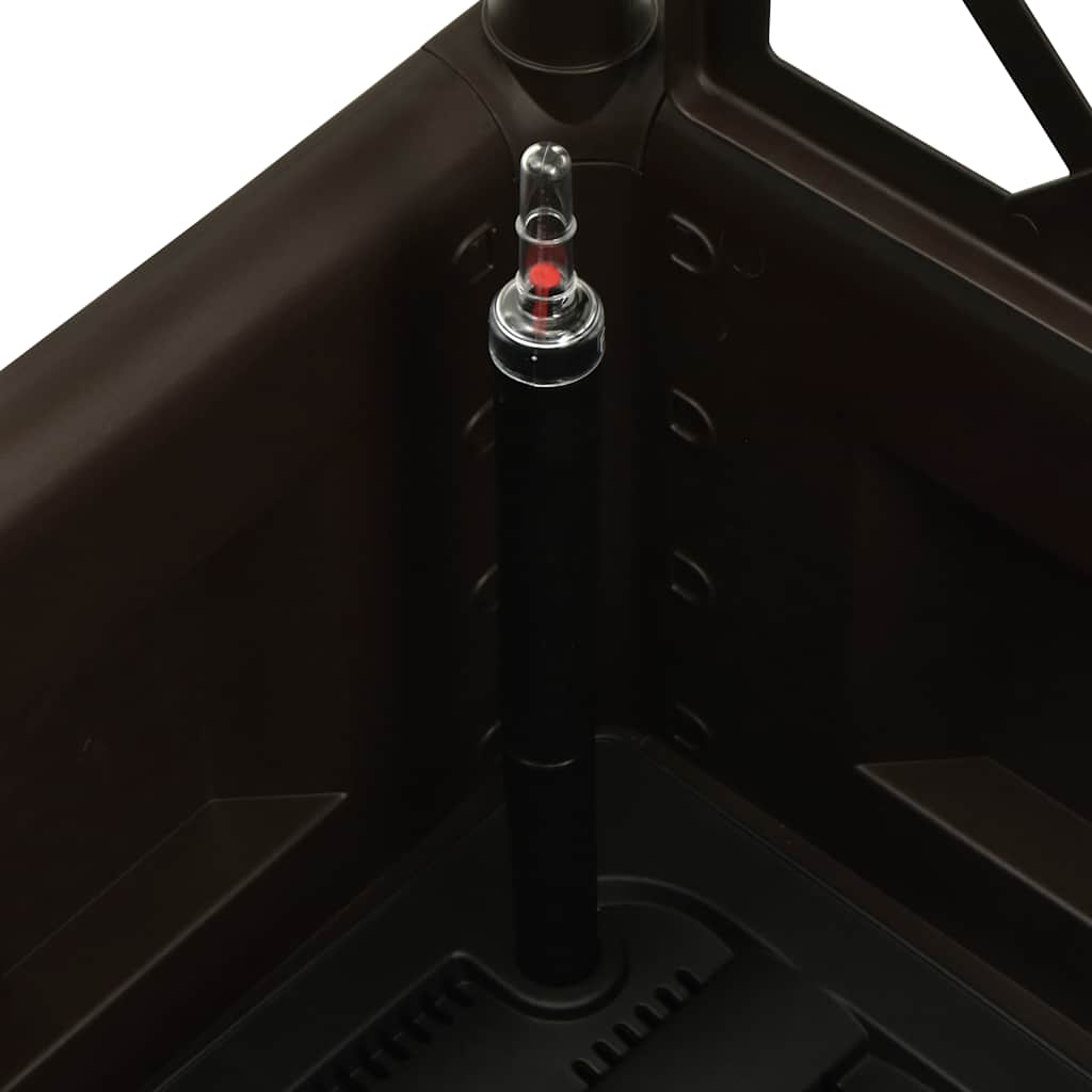 højbed med espalier og automatisk vandingssystem mokkafarvet