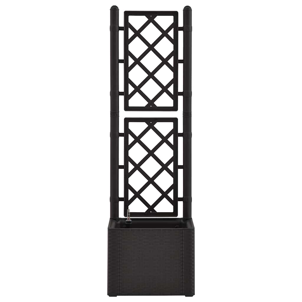 højbed med espalier og automatisk vandingssystem antracitgrå