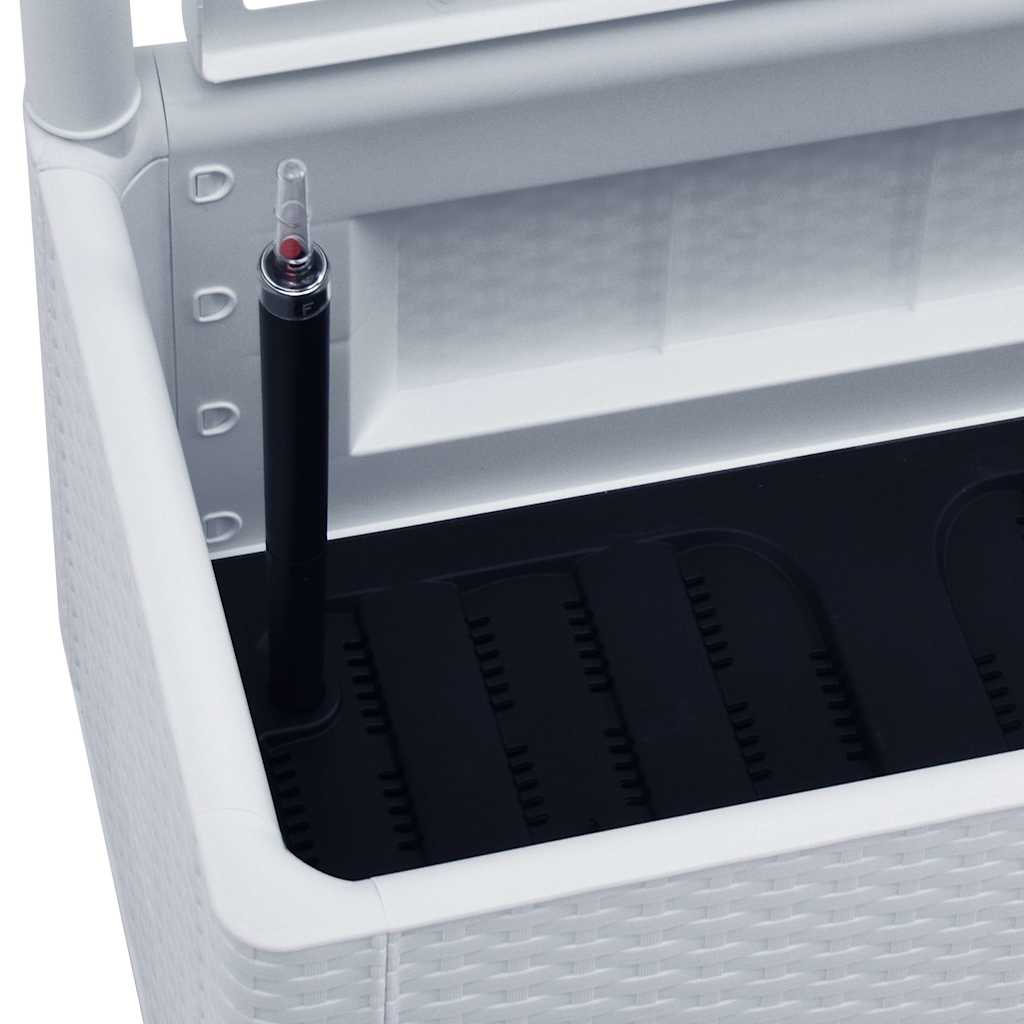 højbed med espalier og automatisk vandingssystem hvid