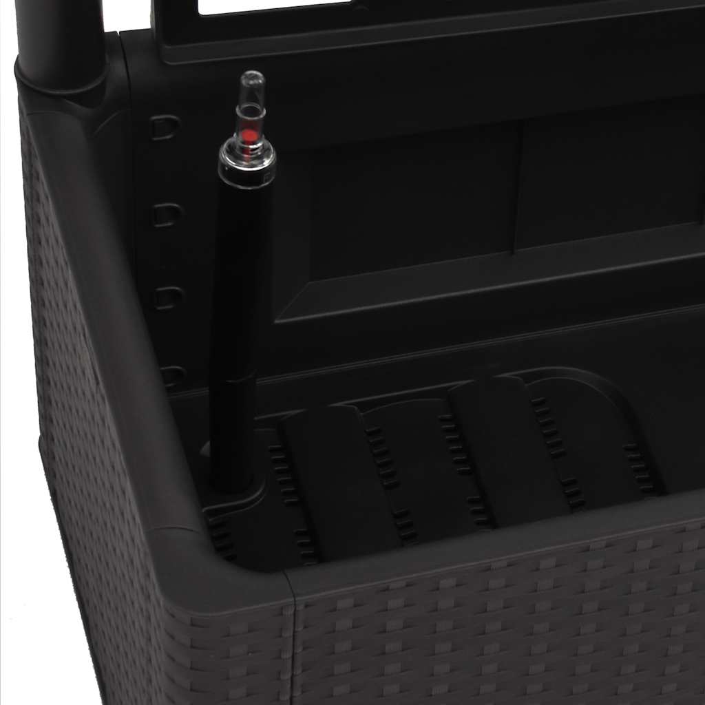 højbed med espalier og automatisk vandingssystem antracitgrå