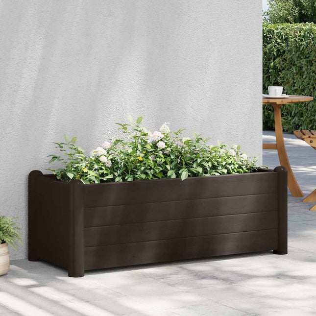 højbed 100x43x35 cm PP mokkafarvet