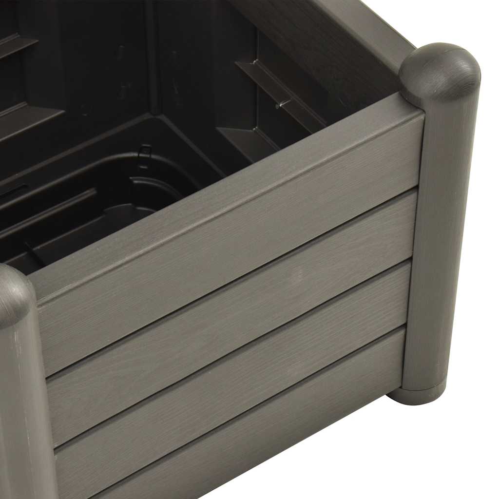 plantekasse med espalier 43x43x142 cm PP antracitgrå