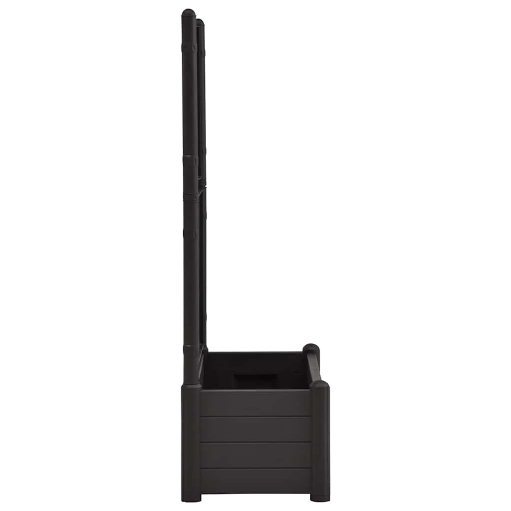 plantekasse med espalier 100x43x142 cm PP antracitgrå