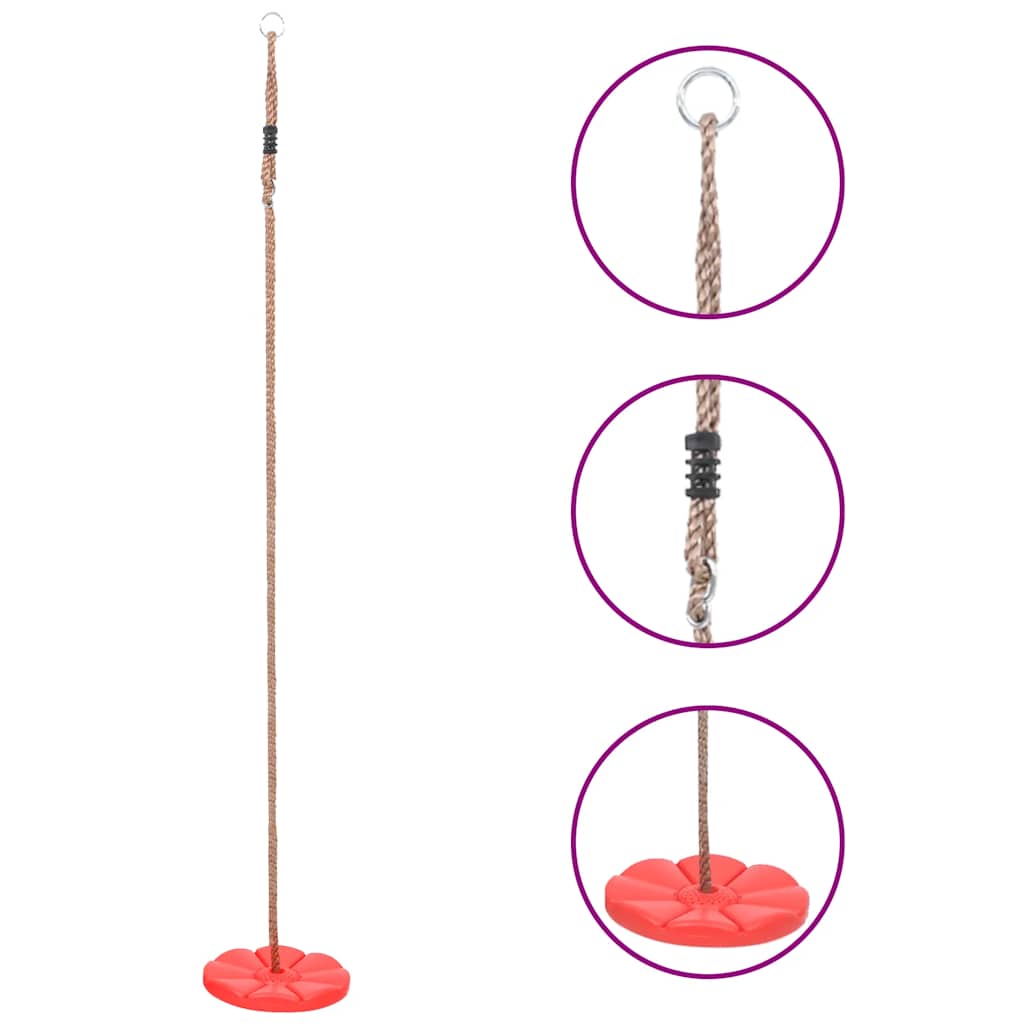 Gynge 200 Cm Rød - Vidaxl