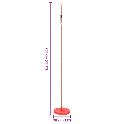 gynge 200 cm rød