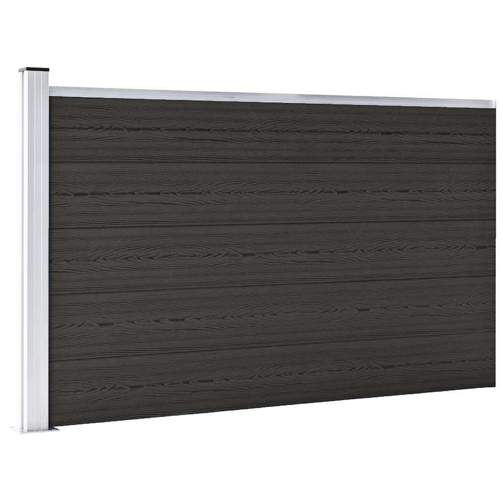 hegnspanel 175x105 cm WPC sort