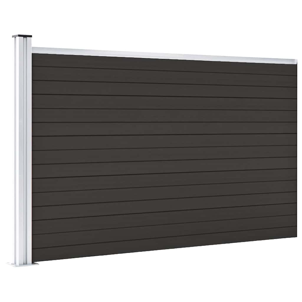 hegnspanel 175x105 cm WPC sort