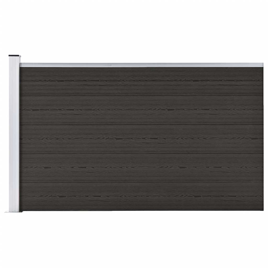 hegnspanel 175x105 cm WPC sort