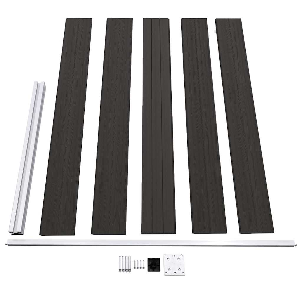 hegnspanel 175x105 cm WPC sort