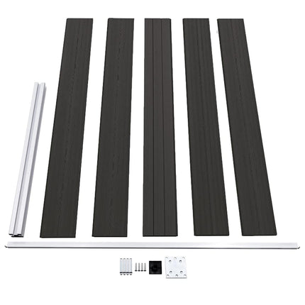 hegnspanel 175x105 cm WPC sort