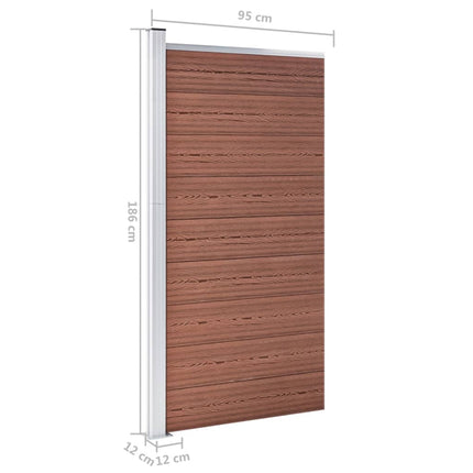 hegnspanel 95x186 cm WPC brun