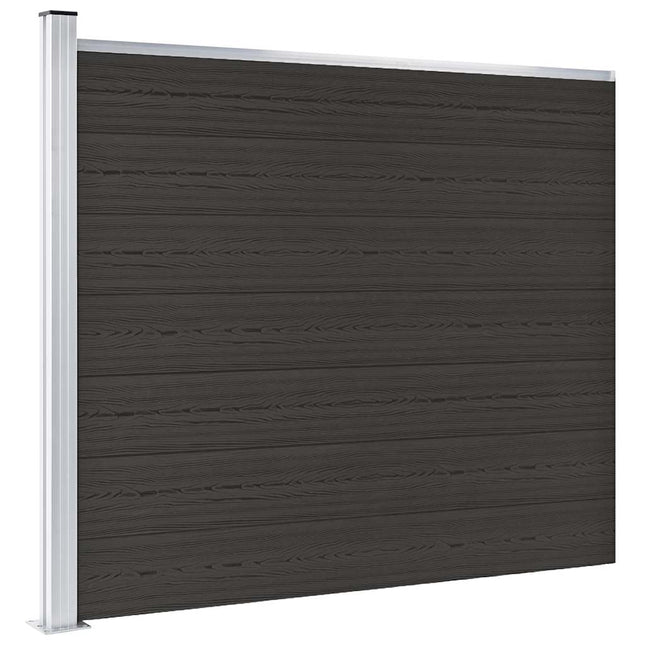 hegnspanel 175x146 cm WPC sort
