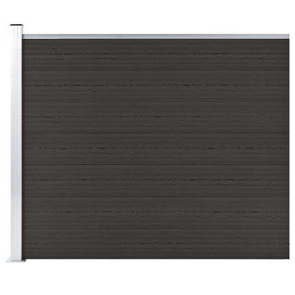 hegnspanel 175x146 cm WPC sort