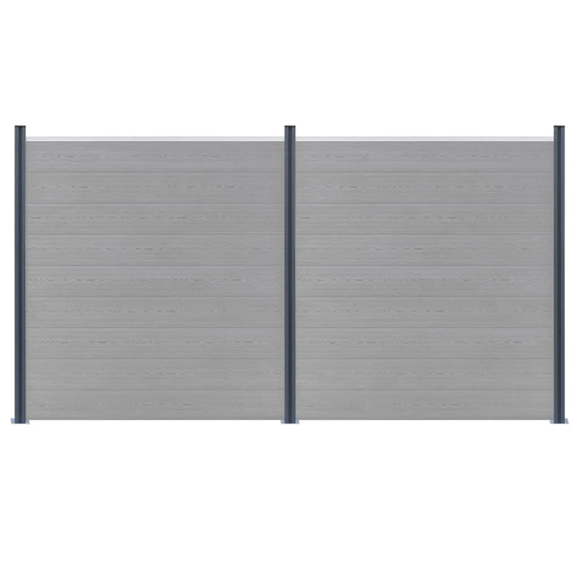 hegnspæle 3 stk. 185 cm aluminium mørkegrå