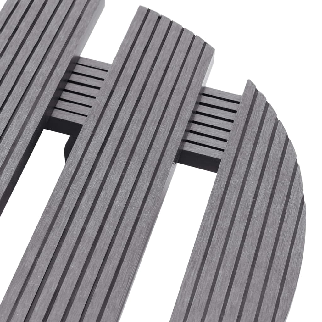 plantevogne 2 stk. Ø30x7,5 cm WPC grå