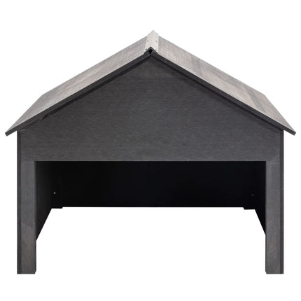 plæneklipperskur 80x80x70 cm WPC grå