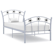 sengestel 90x200 fodbolddesign metal grå